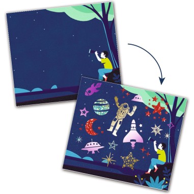 Cosmos Artistic patch Métal - Djeco Cosmos Artistic patch Métal - Djeco