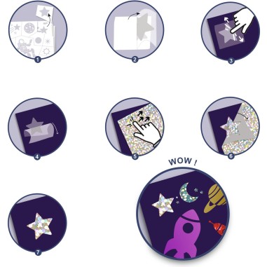 Cosmos Artistic patch Métal - Djeco Cosmos Artistic patch Métal - Djeco