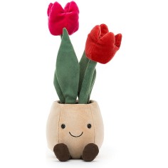 Peluche Pot de Fleurs Tulipes : Amuseable Tulip Pot - Jellycat 2