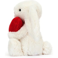 Peluche Lapin timide coeur d'amour rouge - Bashful Red Love Heart Bunny 18 cm - Jellycat 2