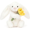 Peluche Lapin timide avec jonquille - Bashful Bunny with Daffodil 18 cm - Jellycat