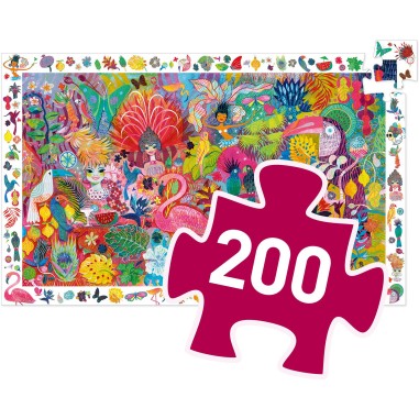 Puzzle Observation - Carnaval de Rio – 200 Pièces - Jeux de société Enfants - Djeco Puzzle Observation - Carnaval de Rio – 200 Pièces - Jeux de société Enfants - Djeco