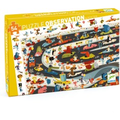 Djeco - Puzzle observation - Rallye automobile - 54 pcs - Fsc Mix