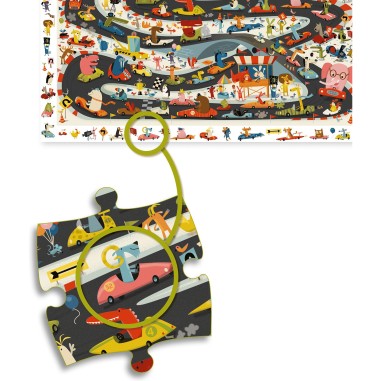 Djeco - Puzzle observation - Rallye automobile - 54 pcs - Fsc Mix Djeco - Puzzle observation - Rallye automobile - 54 pcs - Fsc Mix