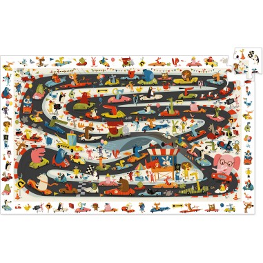 Djeco - Puzzle observation - Rallye automobile - 54 pcs - Fsc Mix Djeco - Puzzle observation - Rallye automobile - 54 pcs - Fsc Mix