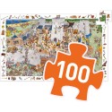 Puzzle observation - le château fort - 100 pièces - Jeux classiques - Jeux de société - Djeco