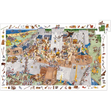 Puzzle observation - le château fort - 100 pièces - Jeux classiques - Jeux de société - Djeco Puzzle observation - le château fort - 100 pièces - Jeux classiques - Jeux de société - Djeco