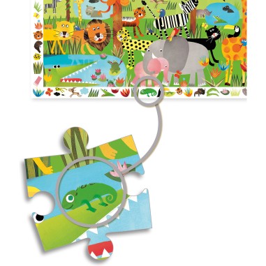 Puzzle observation - Jungle - 35 pièces - Jeux classiques - Jeux de société - Djeco Puzzle observation - Jungle - 35 pièces - Jeux classiques - Jeux de société - Djeco