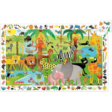 Puzzle observation - Jungle - 35 pièces - Jeux classiques - Jeux de société - Djeco Puzzle observation - Jungle - 35 pièces - Jeux classiques - Jeux de société - Djeco