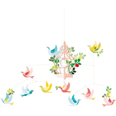 Djeco - Mobiles polypro La cage aux oiseaux - Little Big Room By Djeco