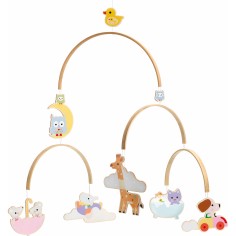 Mobile en bois bébés animaux - décoration Djeco 2