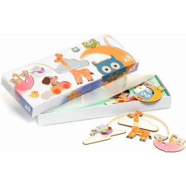 Mobile en bois bébés animaux - décoration Djeco Mobile en bois bébés animaux - décoration Djeco