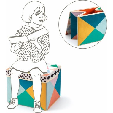 Coffre à jouets siège Géométrie - Little Big Room by Djeco - Little Big Room By Djeco Coffre à jouets siège Géométrie - Little Big Room by Djeco - Little Big Room By Djeco
