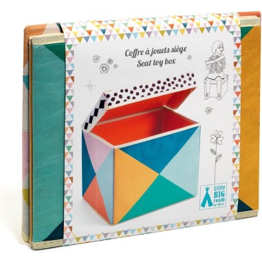 Coffre à jouets siège Géométrie - Little Big Room by Djeco - Little Big Room By Djeco Coffre à jouets siège Géométrie - Little Big Room by Djeco - Little Big Room By Djeco