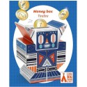 Tirelire en bois/carton effet métal Robot bleu/orange de - Little Big Room By Djeco