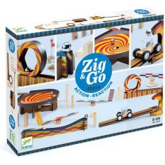 Jeu de billes et circuit Zig and Go Wroom a moteur Djeco