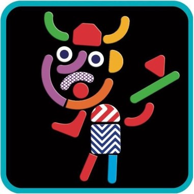 Magnétique Bois: Geobonhomme - Jeu de société - Djeco Magnétique Bois: Geobonhomme - Jeu de société - Djeco
