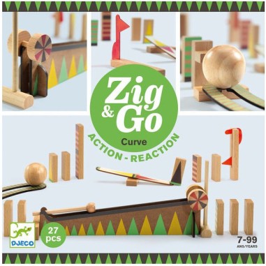 Jeu de construction action-réaction : zig & go : 27 pièces - djeco - Djeco Jeu de construction action-réaction : zig & go : 27 pièces - djeco - Djeco