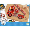 Véhicules tap tap - jeu de construction éducatif - Djeco Véhicules tap tap - jeu de construction éducatif - Djeco