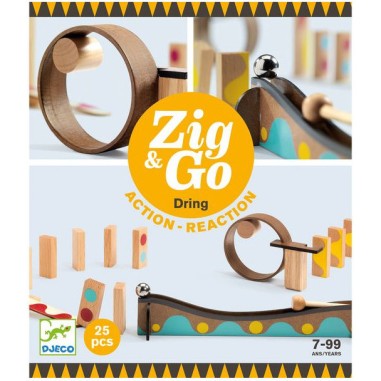 Zig & Go Dring jeu de construction de parcours 25 pièces Djeco Zig & Go Dring jeu de construction de parcours 25 pièces Djeco