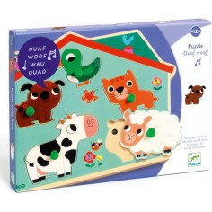 Encastrement musical 5 pièces en bois - ouaf woof sonore - djeco - Djeco