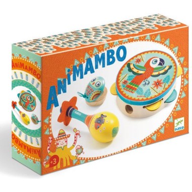 Set musical tambourin, maracas et castagnette Animambo - Djeco Set musical tambourin, maracas et castagnette Animambo - Djeco
