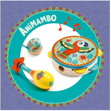 Set musical tambourin, maracas et castagnette Animambo - Djeco Set musical tambourin, maracas et castagnette Animambo - Djeco