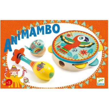 Set musical tambourin, maracas et castagnette Animambo - Djeco Set musical tambourin, maracas et castagnette Animambo - Djeco