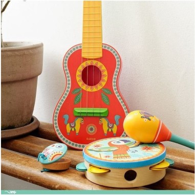 Set musical tambourin, maracas et castagnette Animambo - Djeco Set musical tambourin, maracas et castagnette Animambo - Djeco