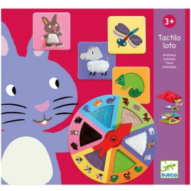 Tactilo loto animaux - jeu éducatif sur le toucher - Djeco Tactilo loto animaux - jeu éducatif sur le toucher - Djeco