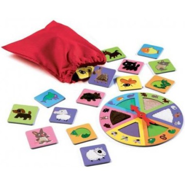 Tactilo loto animaux - jeu éducatif sur le toucher - Djeco Tactilo loto animaux - jeu éducatif sur le toucher - Djeco