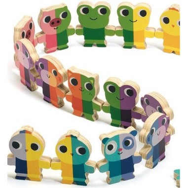 Djeco - Jeu éducatif bois - Domino Up