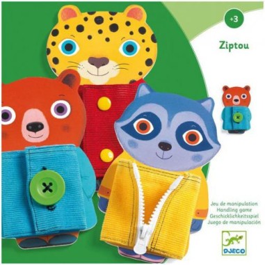 Ziptou - jeu de manipulation de fermeture Djeco Ziptou - jeu de manipulation de fermeture Djeco