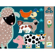 Puzzle Geant - Honoré & ses amis - Jeux de société Enfants - Djeco