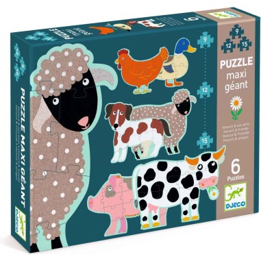 Puzzle Geant - Honoré & ses amis - Jeux de société Enfants - Djeco Puzzle Geant - Honoré & ses amis - Jeux de société Enfants - Djeco