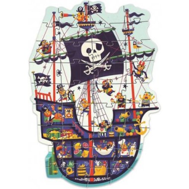 Puzzle Geant : Le Bateau des Pirates – 36 Pièces - Jeux classiques - Djeco Puzzle Geant : Le Bateau des Pirates – 36 Pièces - Jeux classiques - Djeco