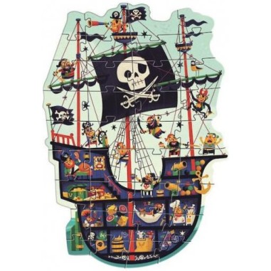 Puzzle Geant : Le Bateau des Pirates – 36 Pièces - Jeux classiques - Djeco Puzzle Geant : Le Bateau des Pirates – 36 Pièces - Jeux classiques - Djeco
