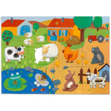 Puzzle tactilo Géant la Ferme - Jeux classiques - Jeux de société - Djeco Puzzle tactilo Géant la Ferme - Jeux classiques - Jeux de société - Djeco