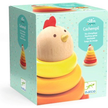 Cachempil maman poule - jouet d'éveil à empiler - Djeco Cachempil maman poule - jouet d'éveil à empiler - Djeco