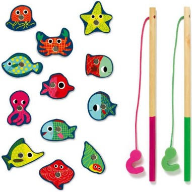 Jeu de Pêche Aimantée - Fishing Colour - Jeu de société - Djeco Jeu de Pêche Aimantée - Fishing Colour - Jeu de société - Djeco