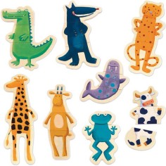 Jeu magnétique bois crazy animaux - tableau et magnets - Djeco 2