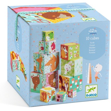 Cubes à empiler la forêt - jouet d'éveil enfant - Djeco Cubes à empiler la forêt - jouet d'éveil enfant - Djeco