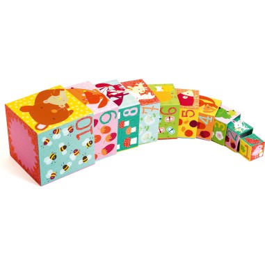 Cubes à empiler la forêt - jouet d'éveil enfant - Djeco Cubes à empiler la forêt - jouet d'éveil enfant - Djeco