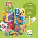 Cubes à empiler rigolos - jouet d'éveil enfant - Djeco Cubes à empiler rigolos - jouet d'éveil enfant - Djeco