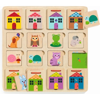 Puzzle cabanimo - puzzle bois 2 ans Djeco Puzzle cabanimo - puzzle bois 2 ans Djeco