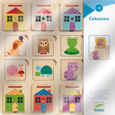 Puzzle cabanimo - puzzle bois 2 ans Djeco Puzzle cabanimo - puzzle bois 2 ans Djeco