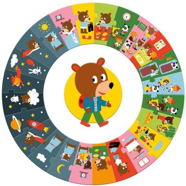 Puzzle Geant - La Journée - Jeux de société Enfants - Djeco Puzzle Geant - La Journée - Jeux de société Enfants - Djeco