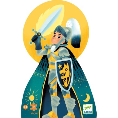 Puzzle Silhouette : Chevalier de la Pleine Lune – 36 Pièces - Jeux enfants - Djeco Puzzle Silhouette : Chevalier de la Pleine Lune – 36 Pièces - Jeux enfants - Djeco