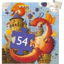 Puzzle silhouette - Vaillant et le dragon - Jeux classiques - Djeco