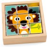 Puzzle 9 cubes en bois : tournanimo - djeco - Djeco